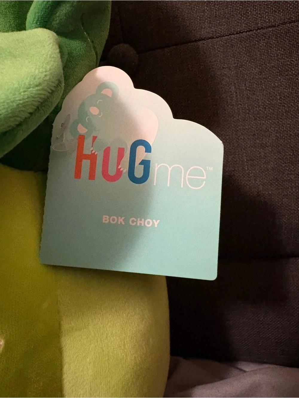 HUG ME Plush Toy - Bright Green Cute Veggie Accent